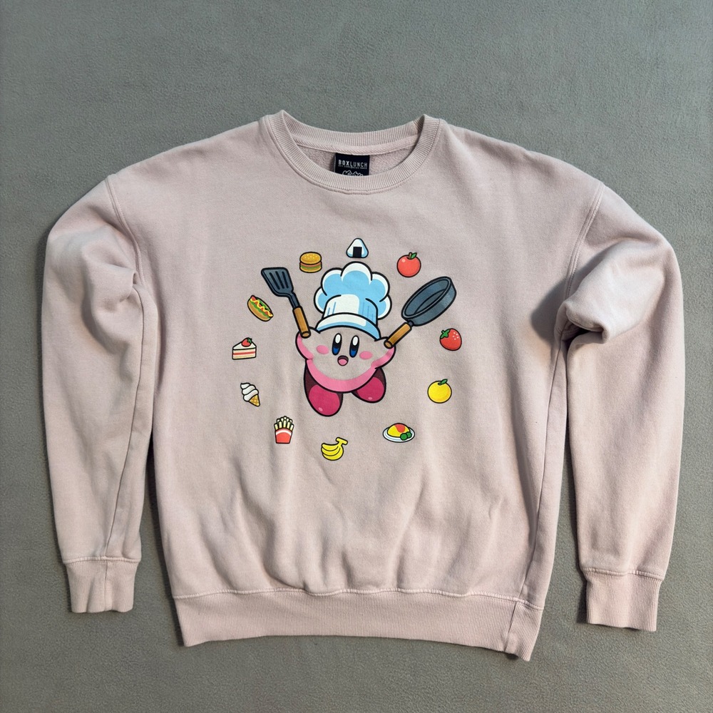 BoxLunch Kirby Chef Graphic Print Crew Neck Sweatshirt Womenswear XS